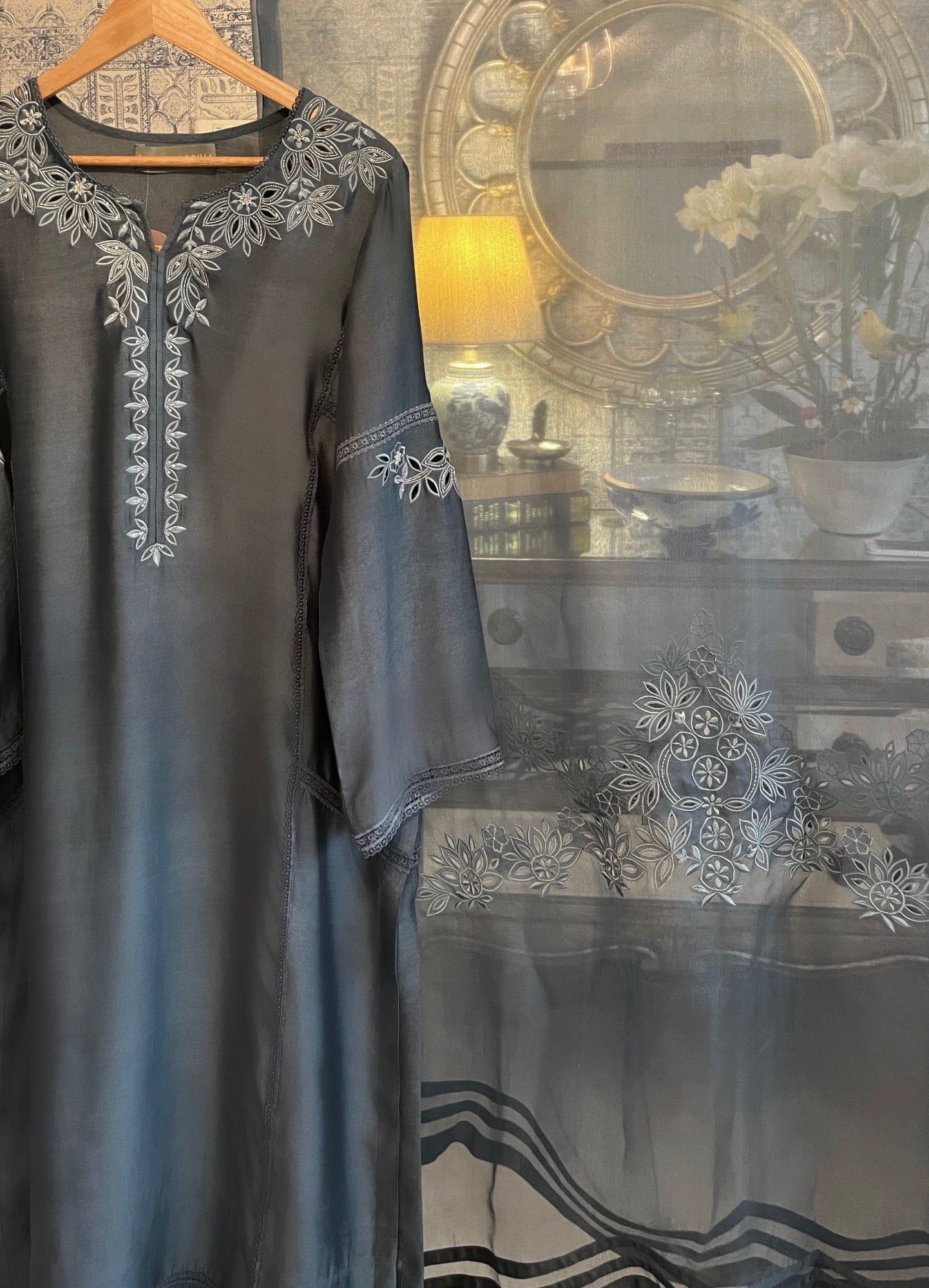 Bethany Shirt w/ Straight Pant & Dupatta - Fatima Lodhia