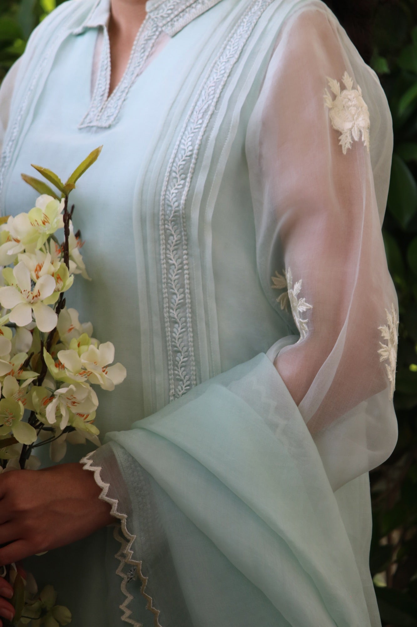 Daphne Shirt w/ Skinny Shalwar - Fatima Lodhia