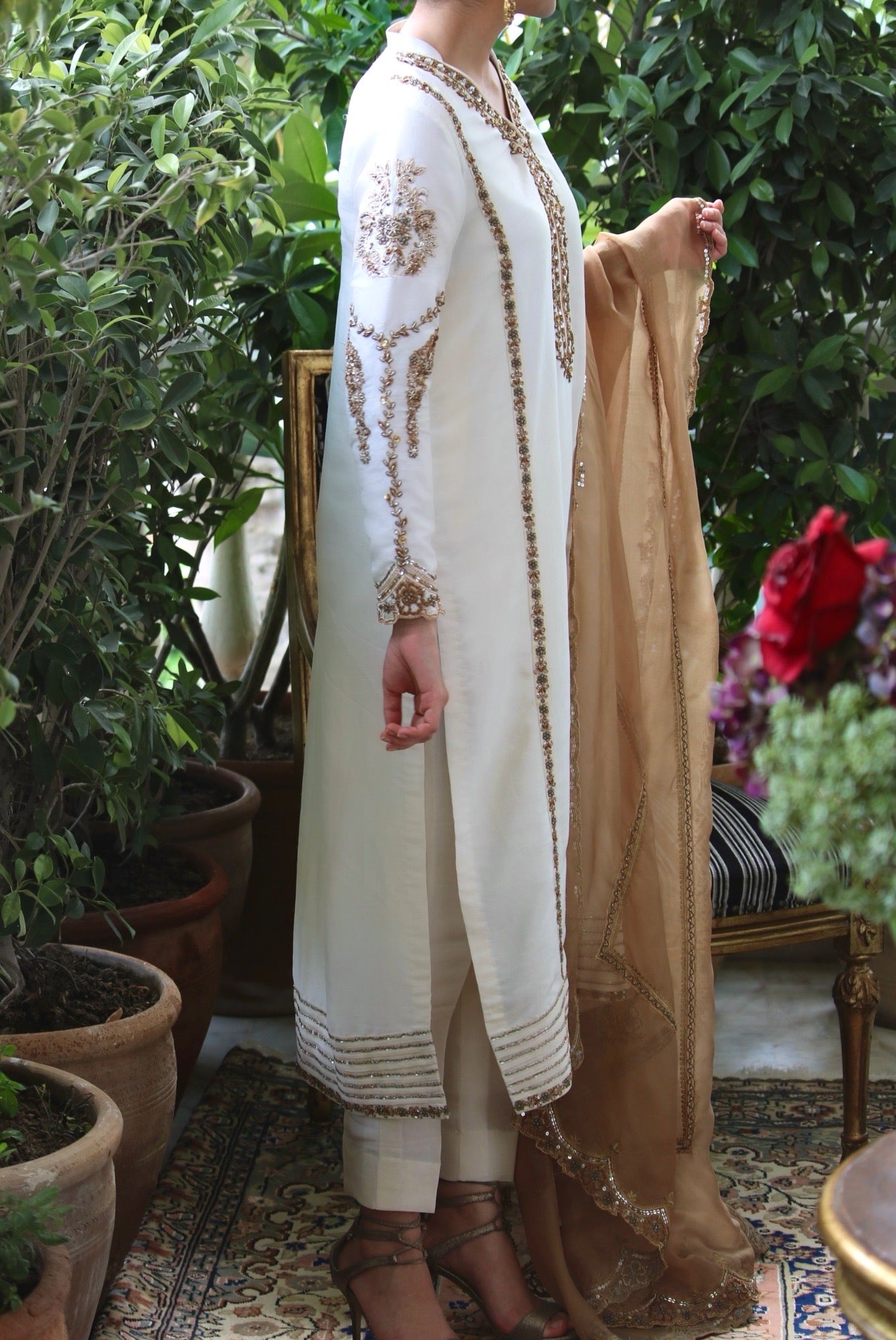 Emma Shirt w/ Straight Pant & Dupatta - Fatima Lodhia
