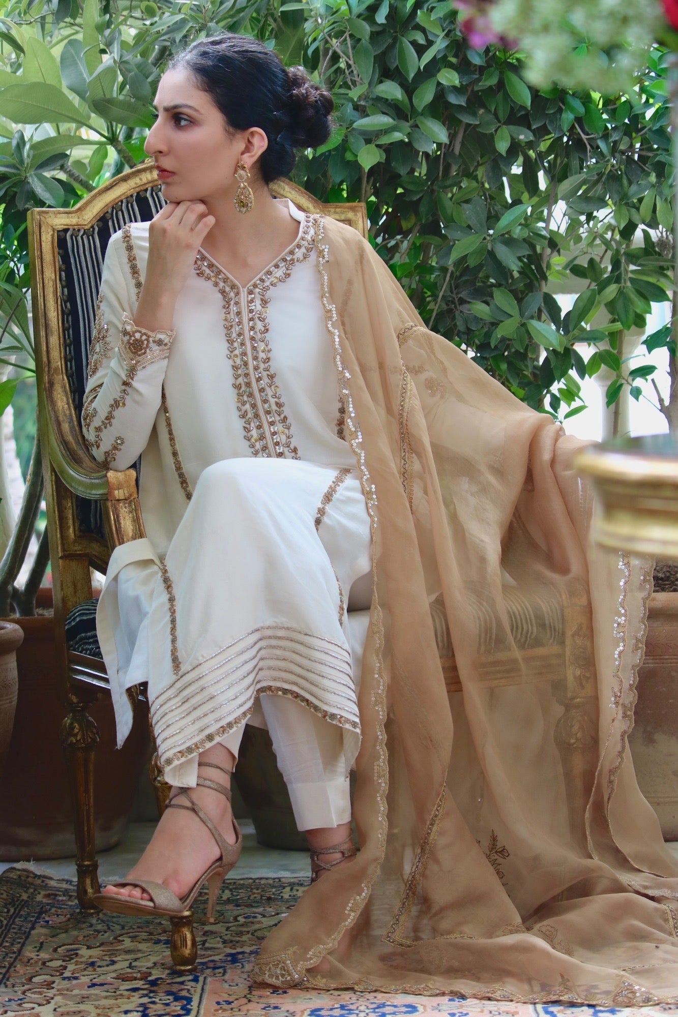 Emma Shirt w/ Straight Pant & Dupatta - Fatima Lodhia