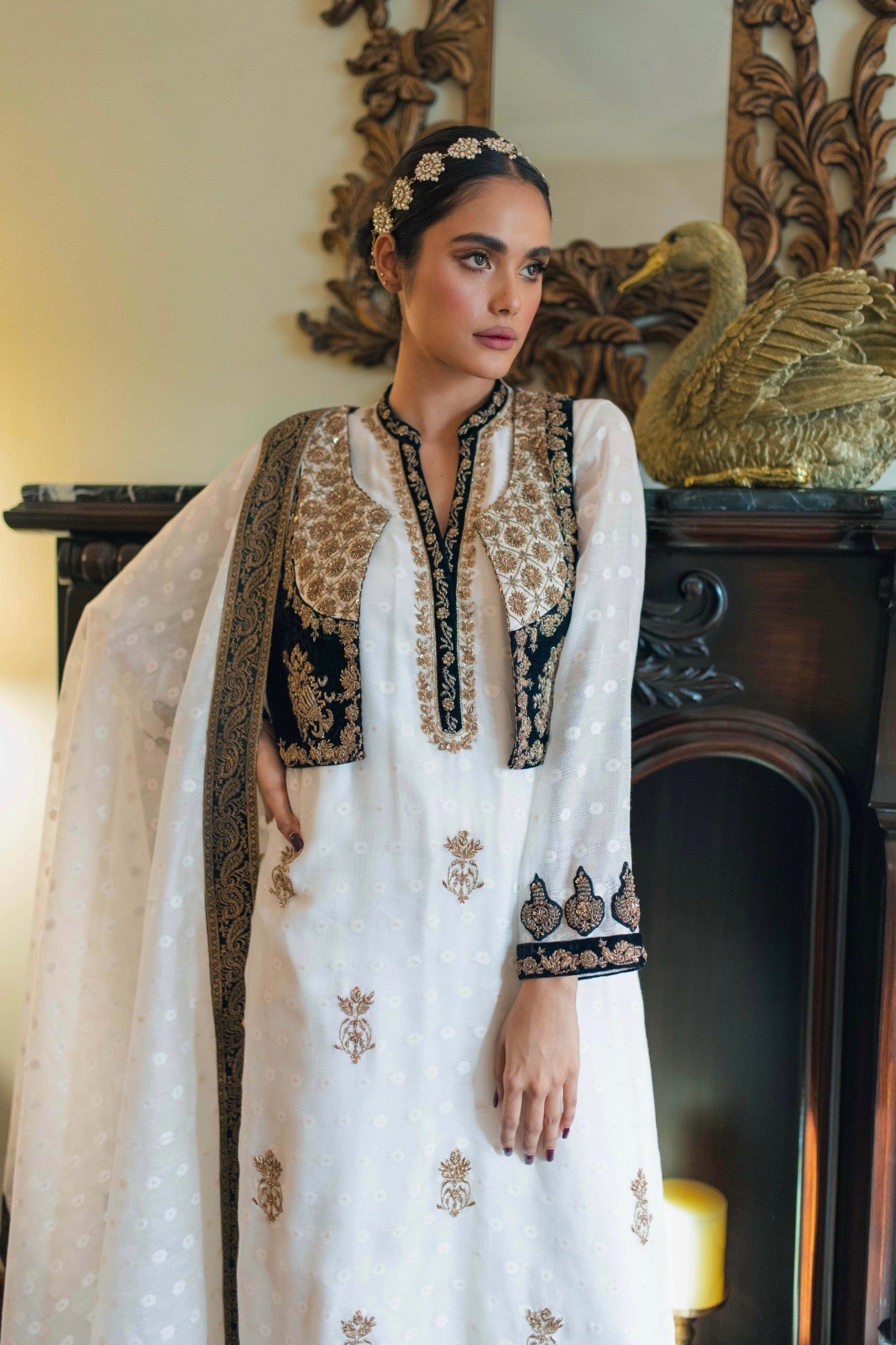 Irene Vest w/ Shirt, Pant & Dupatta - Fatima Lodhia