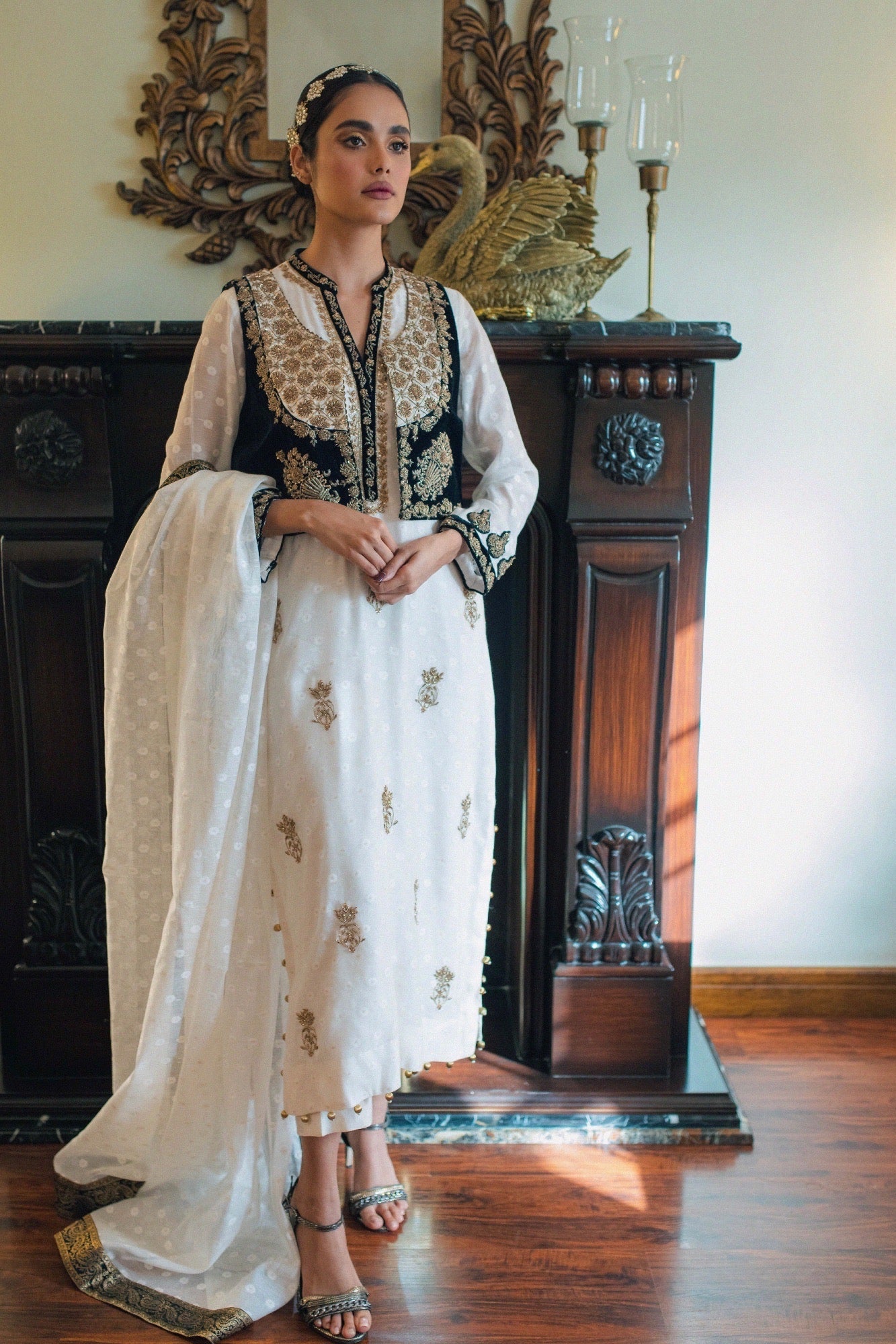 Irene Vest w/ Shirt, Pant & Dupatta - Fatima Lodhia