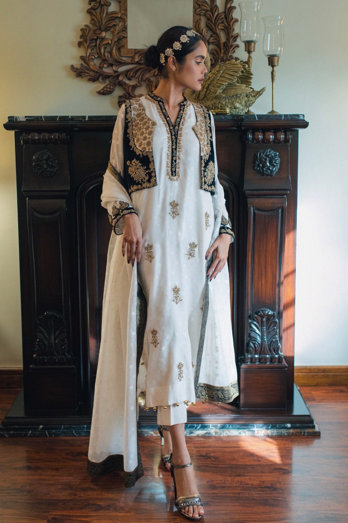 Irene Vest w/ Shirt, Pant & Dupatta - Fatima Lodhia