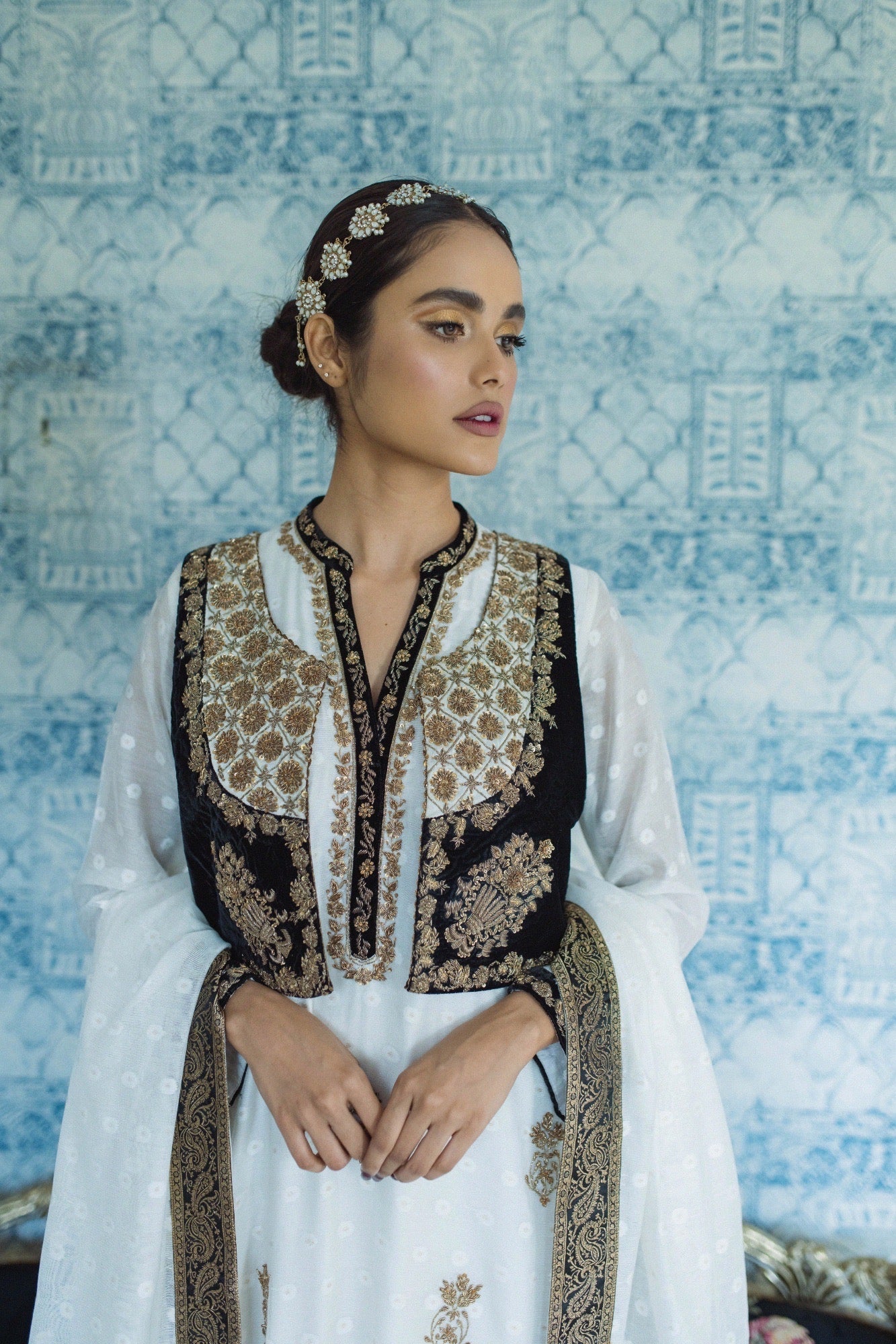 Irene Vest w/ Shirt, Pant & Dupatta - Fatima Lodhia