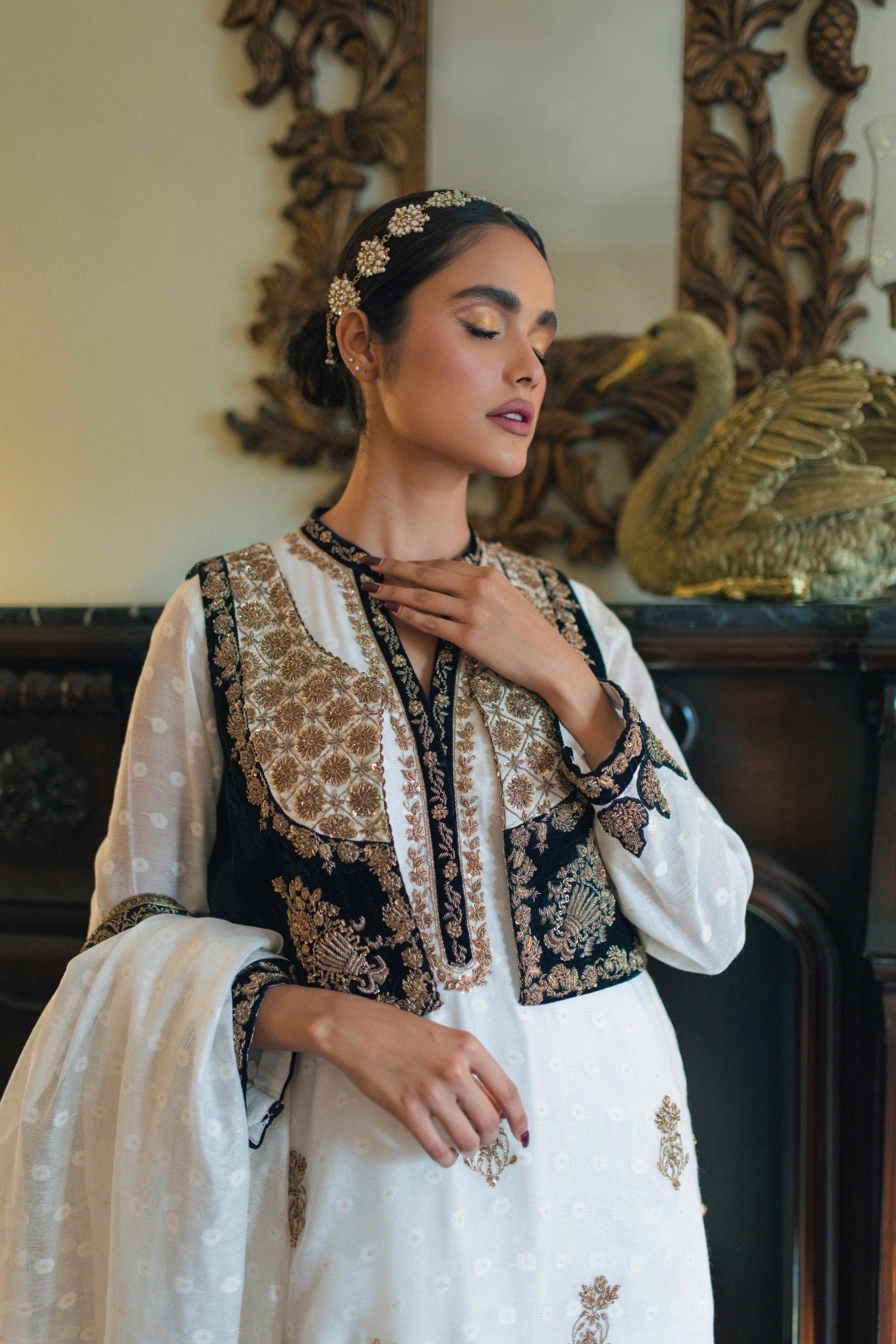 Irene Vest w/ Shirt, Pant & Dupatta - Fatima Lodhia