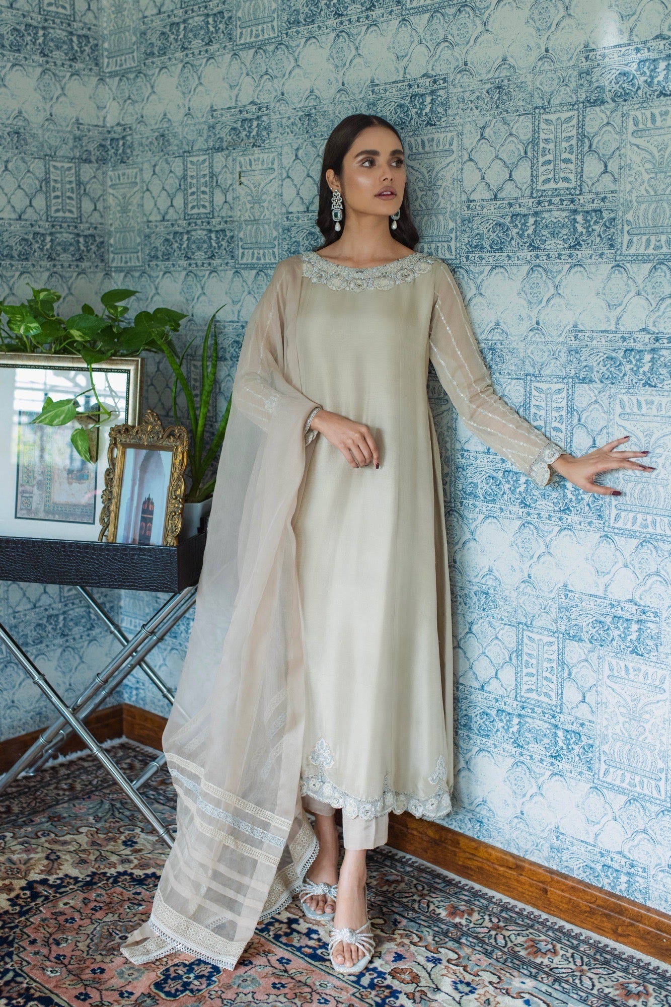 Isla Kalidar w/ Pant & Dupatta - Fatima Lodhia