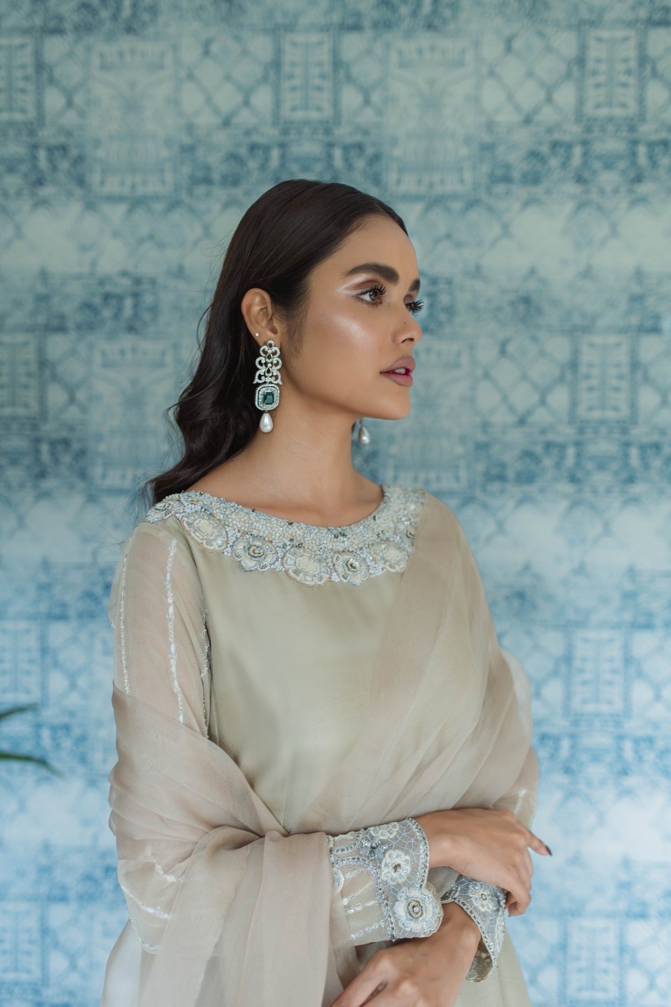 Isla Kalidar w/ Pant & Dupatta - Fatima Lodhia