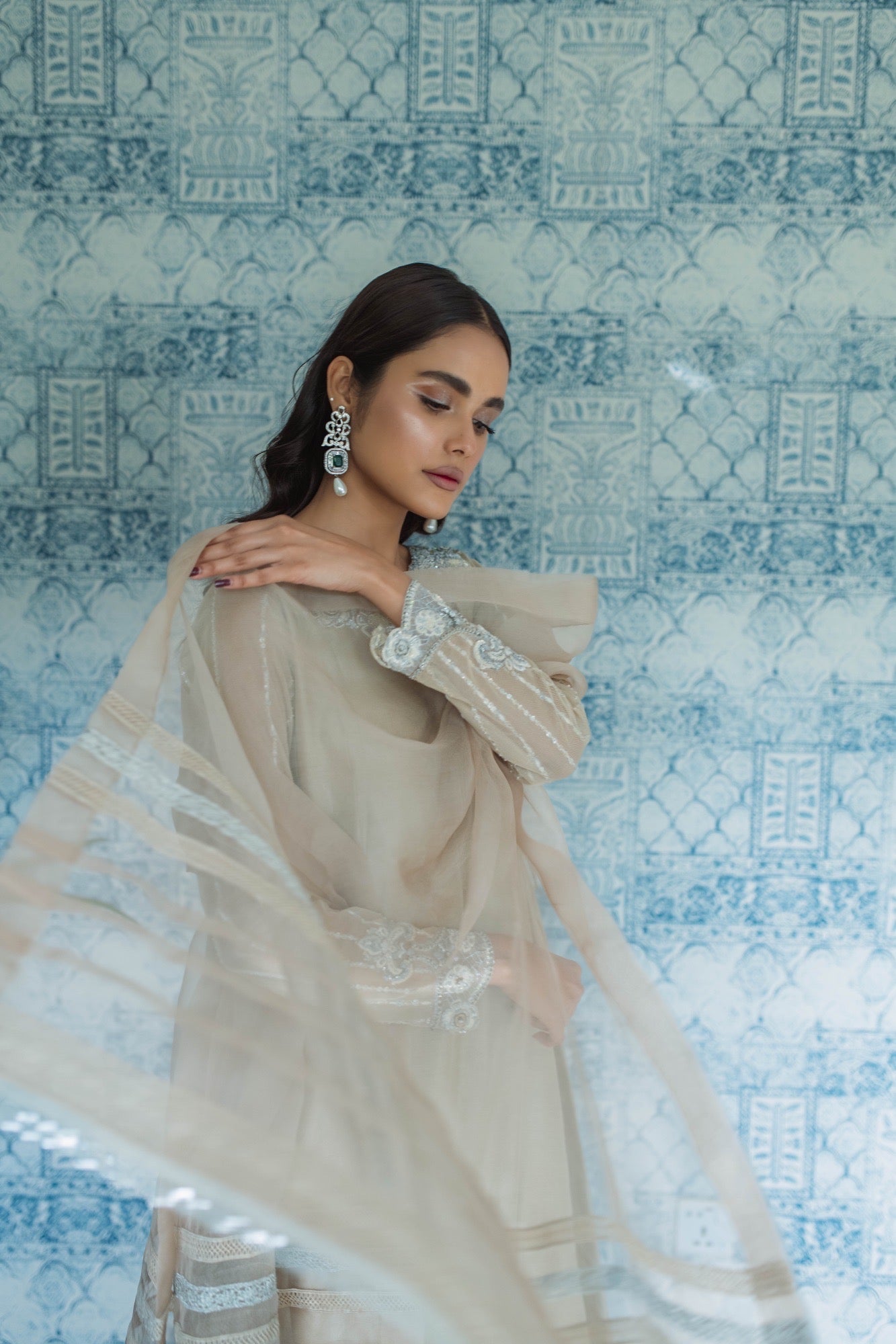 Isla Kalidar w/ Pant & Dupatta - Fatima Lodhia