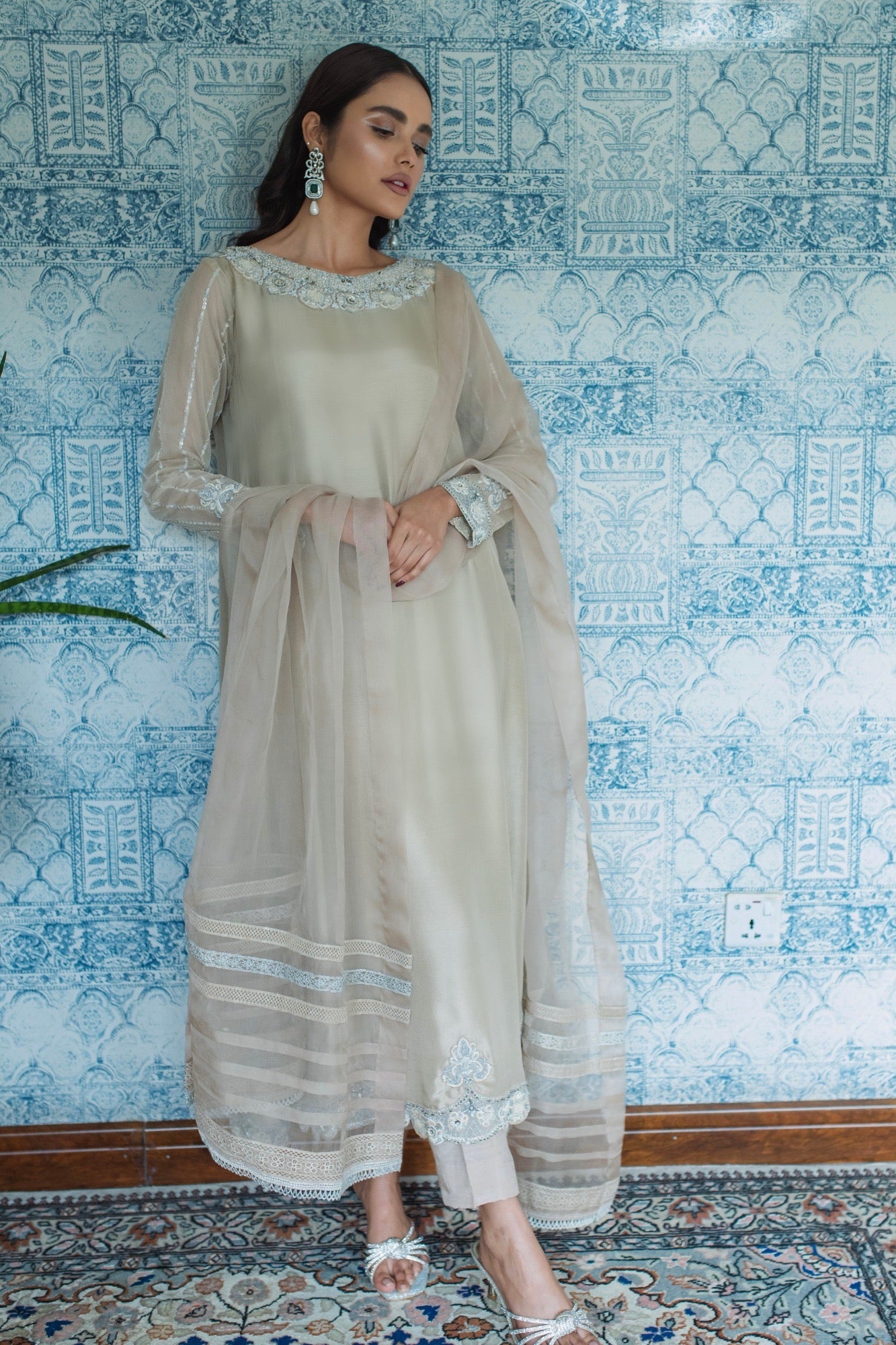 Isla Kalidar w/ Pant & Dupatta - Fatima Lodhia