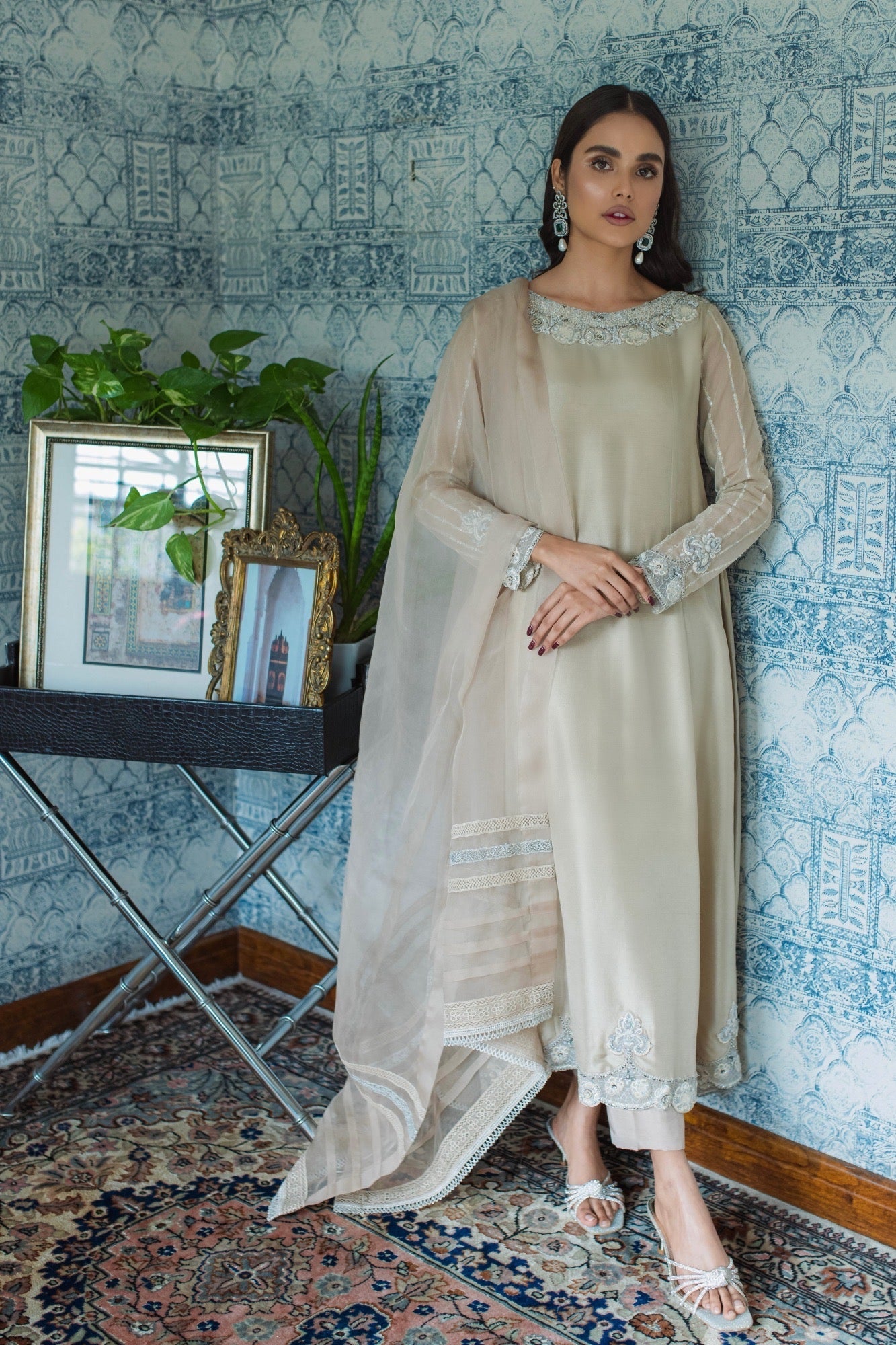 Isla Kalidar w/ Pant & Dupatta - Fatima Lodhia