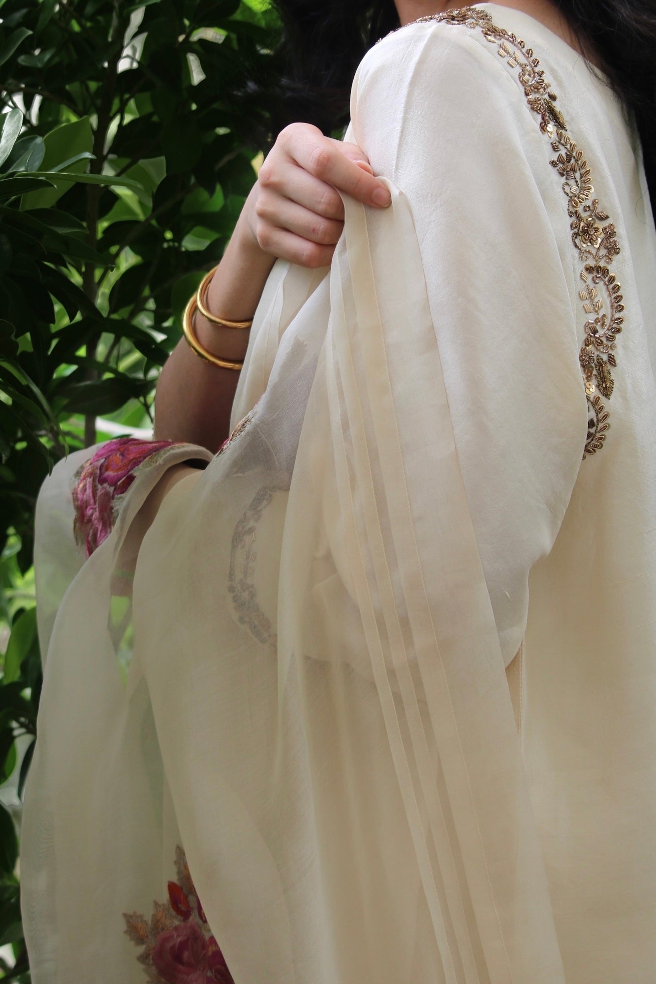 Rose Shirt w/ Pant & Dupatta - Fatima Lodhia