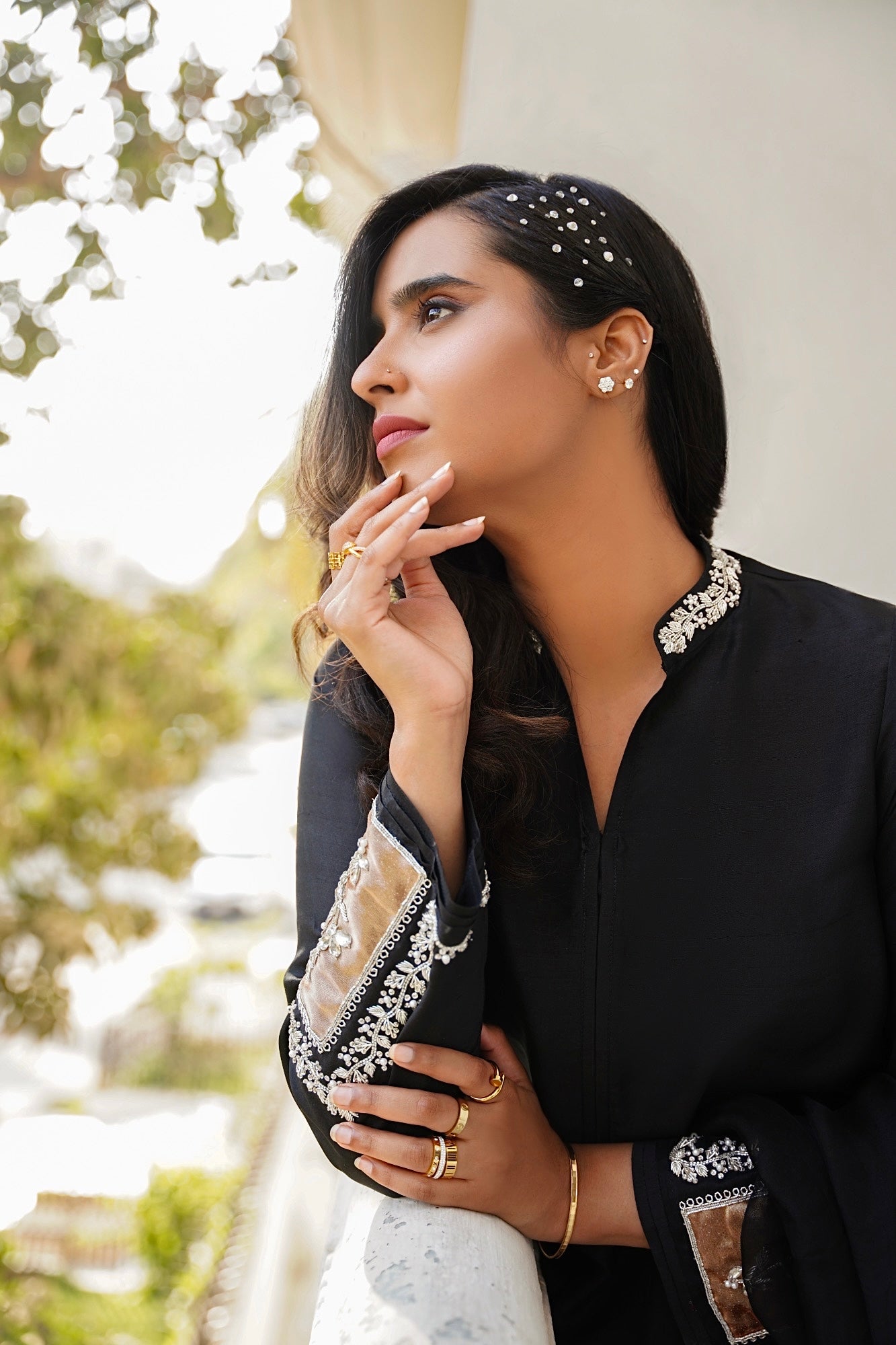 Elizabeth Shirt w/ Culottes and Dupatta - Fatima Lodhia