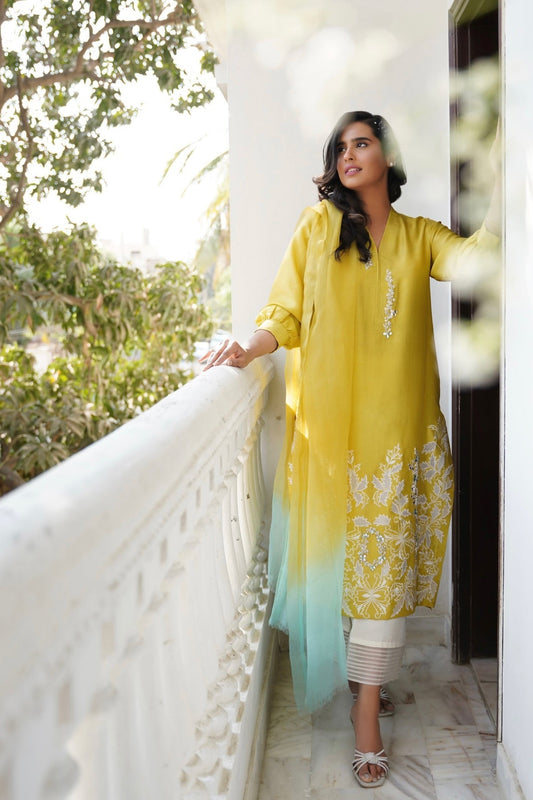Lisa Shirt w/ Pant & Dupatta - Fatima Lodhia