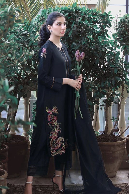 Victoria Shirt w/ Culottes & Dupatta - Fatima Lodhia