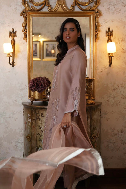 Violet Shirt w/ Straight Pant & Dupatta - Fatima Lodhia