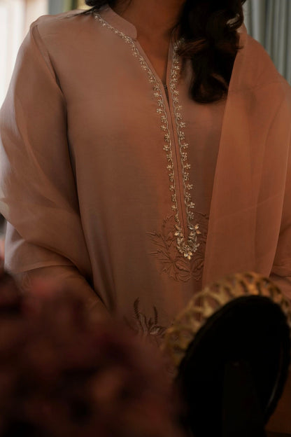 Violet Shirt w/ Straight Pant & Dupatta - Fatima Lodhia