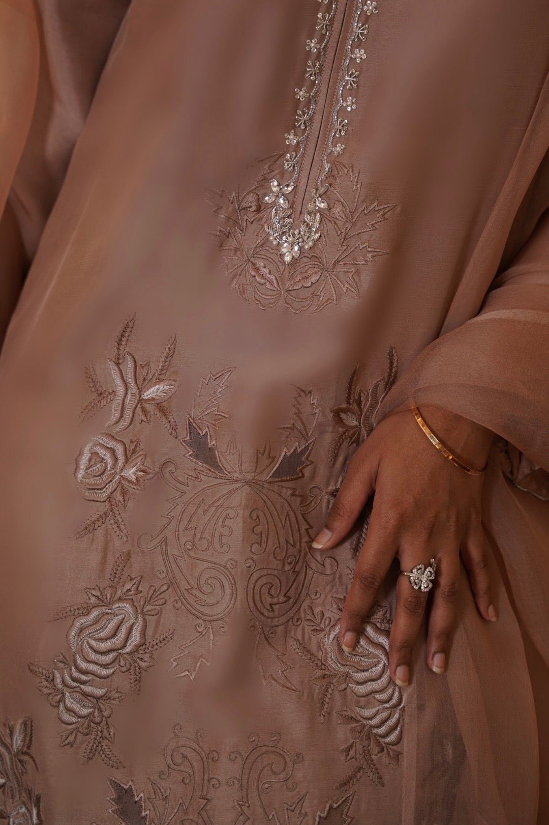 Violet Shirt w/ Straight Pant & Dupatta - Fatima Lodhia