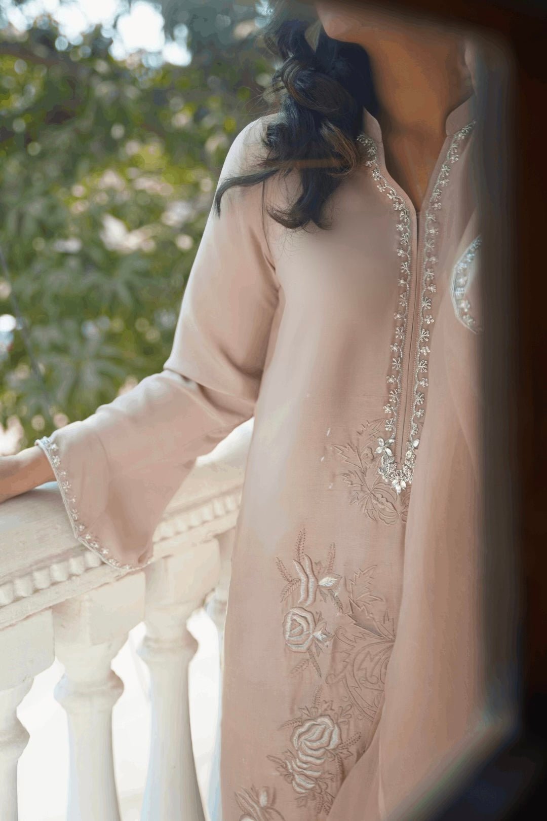 Violet Shirt w/ Straight Pant & Dupatta - Fatima Lodhia
